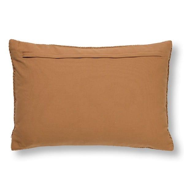 Kussen Arrow tobacco brown 60x40cm achterkant