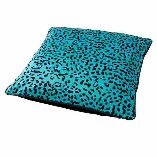 Kussen Bendt Spearmint blauw 45x45cm zijkant
