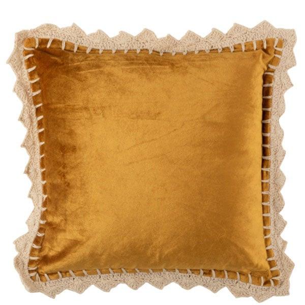 Kussen Boord Viscose oker 45x45cm