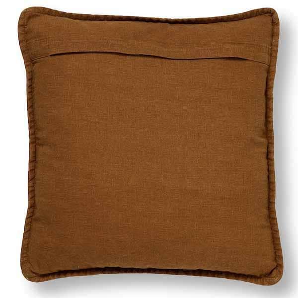 Kussen Bowie tobacco brown 45x45cm achterkant