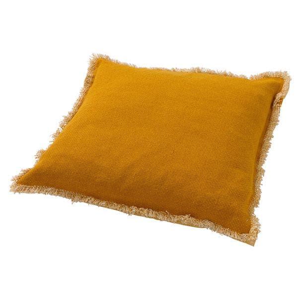 Kussen Burto mosterd 45x45cm zijkant