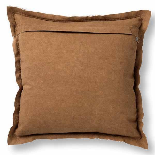 Kussen Burto tobacco brown 45x45cm achterkant