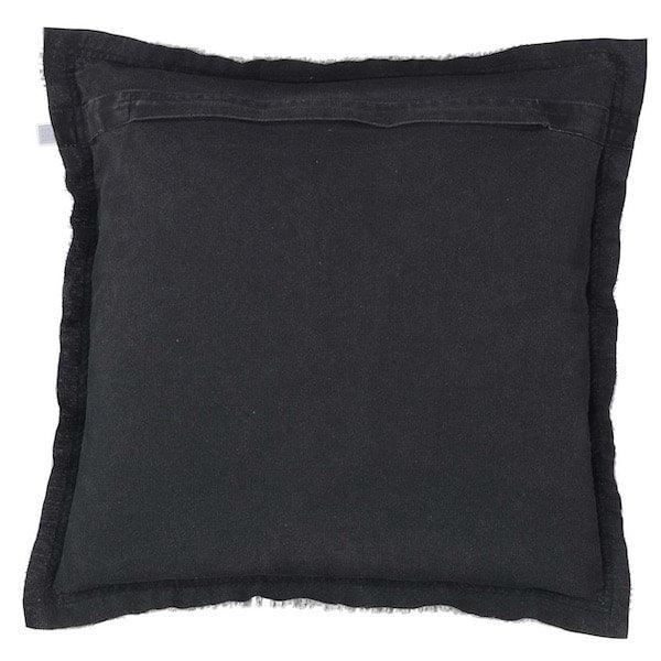 Kussen Burto zwart 45x45cm achterkant