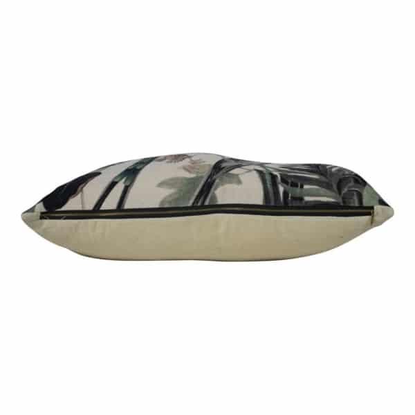 Kussen Exotische honing vogel 60x40cm zijkant plat