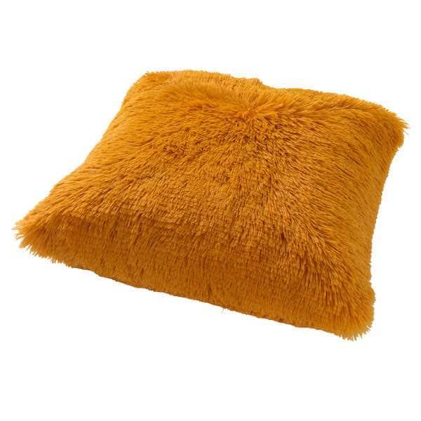 Kussen Fluffy golden glow 45x45cm zijkant