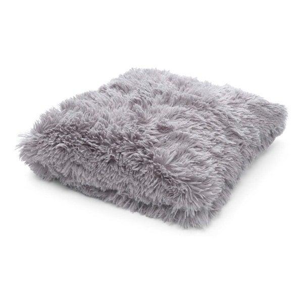 Kussen Fluffy lichtgrijs 45x45cm zijkant