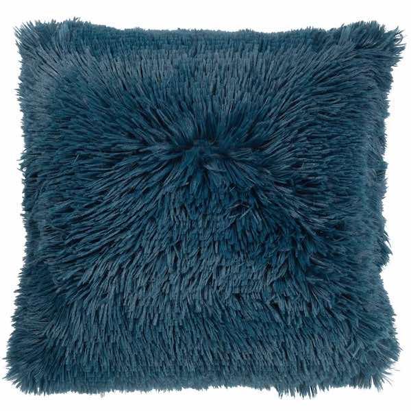 Kussen Fluffy smaragd 45x45cm achterkant