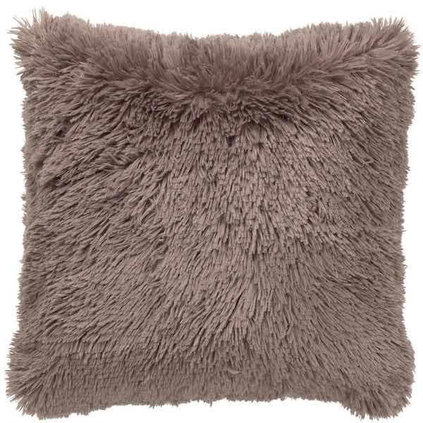Kussen Fluffy taupe 45x45cm