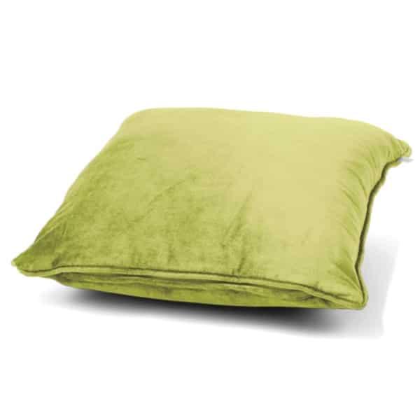 Kussen Fluweel lime 45x45cm zijkant