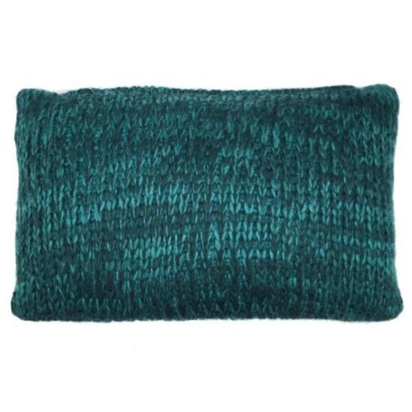 Kussen Gebreid petrol 50x30cm