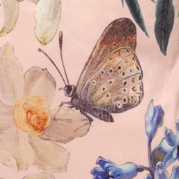 Kussen Hanna dusty pink 45x45cm bloemen