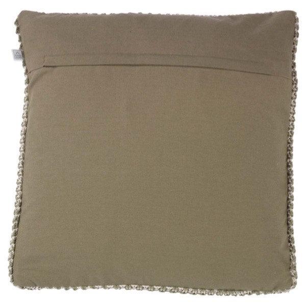 Kussen Idebo olijf 45x45cm achterkant