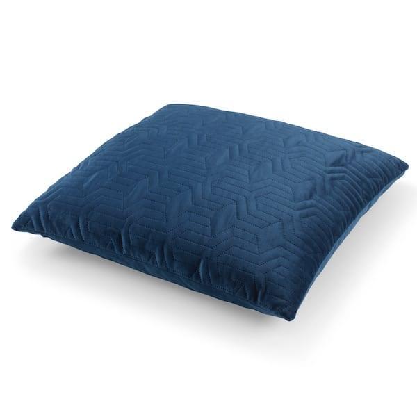 Kussen Joan blauw 45x45cm zijkant