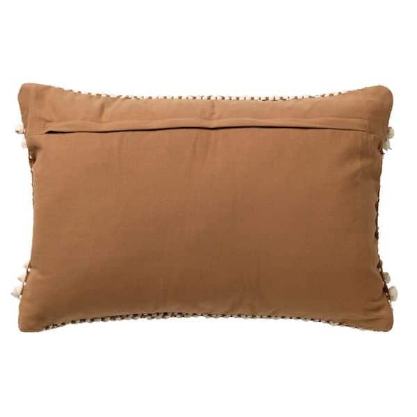 Kussen Julien tobacco brown 60x40cm achterkant