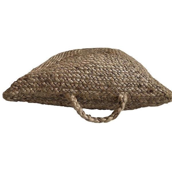 Kussen Jute Handgreep 40x40cm zijkant