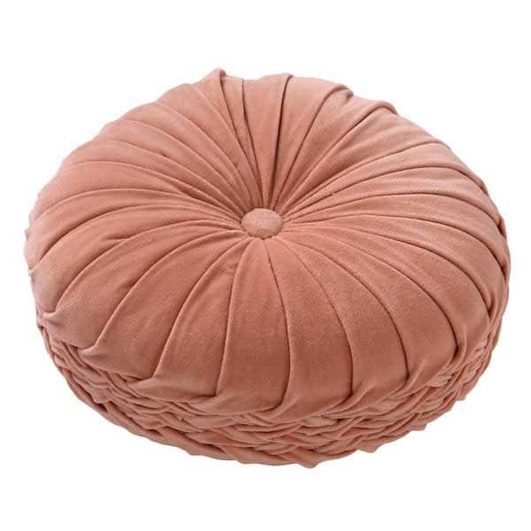 Kussen Kaja muted clay rond 40x40cm zijkant