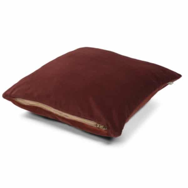 Kussen Kolon bordeaux 45x45cm zijkant