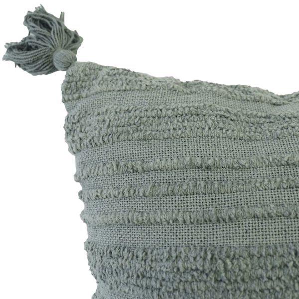 Kussen Marbella jade 45x45cm hoekdetail