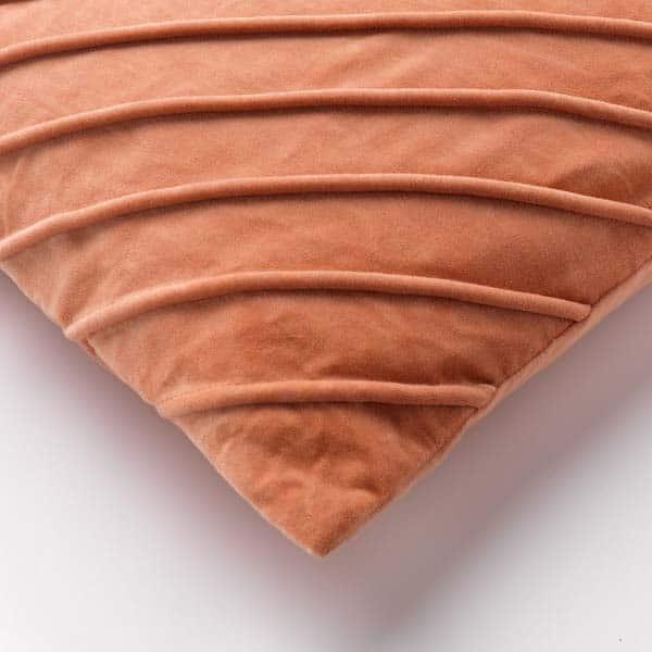 Kussen Paco muted clay 60x40cm hoekdetail