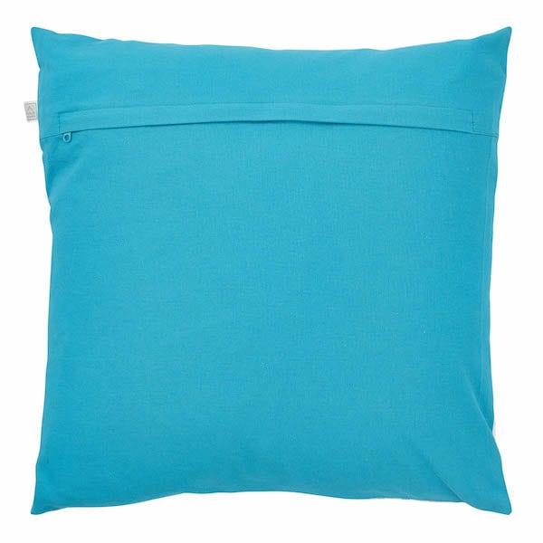 Kussen Pascal aqua 45x45cm achterkant