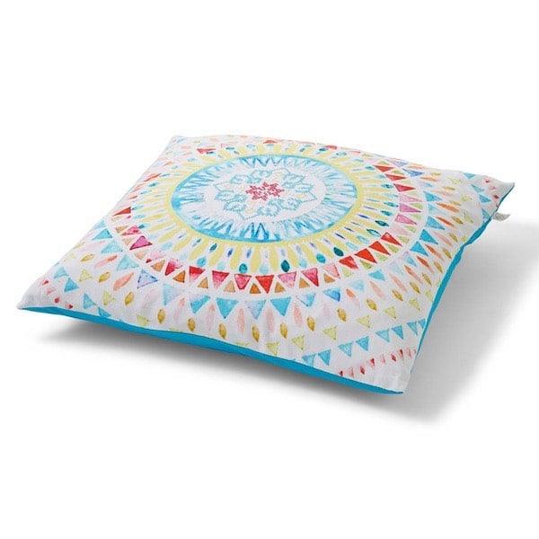 Kussen Pascal aqua 45x45cm zijkant
