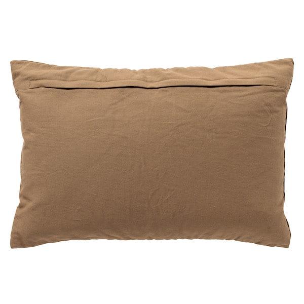 Kussen Pax tobacco brown 60x40cm achterkant