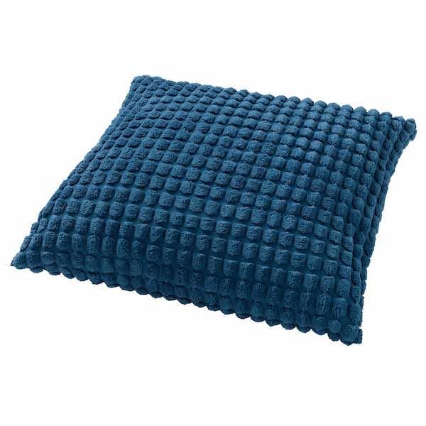 Kussen Rome donkerblauw 45x45cm zijkant