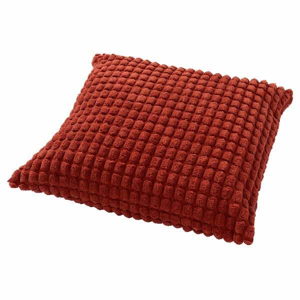 Kussen Rome rood 45x45cm zijkant