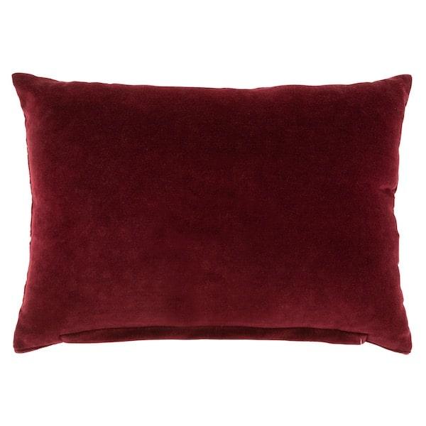 Kussen Spiegel Stip rood-zilver 60x40cm achterkant