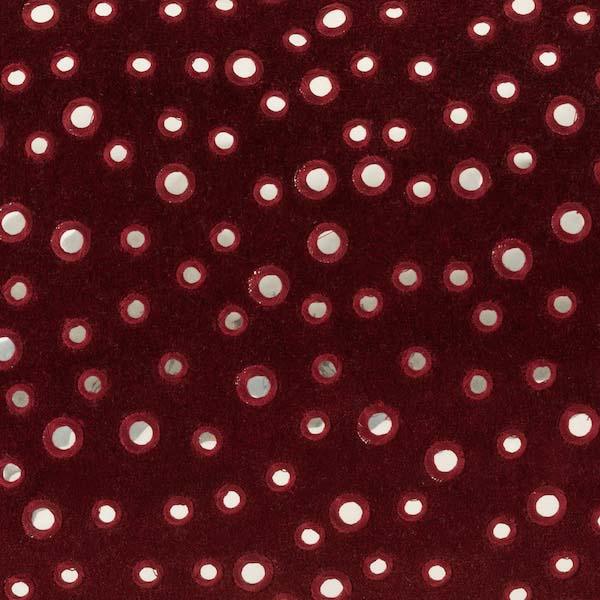 Kussen Spiegel Stip rood-zilver 60x40cm motief