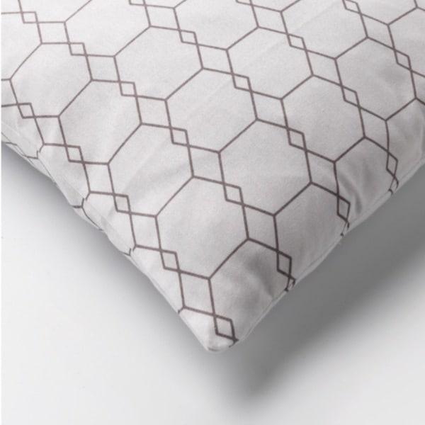 Kussen Square taupe 45x45cm hoekdetail