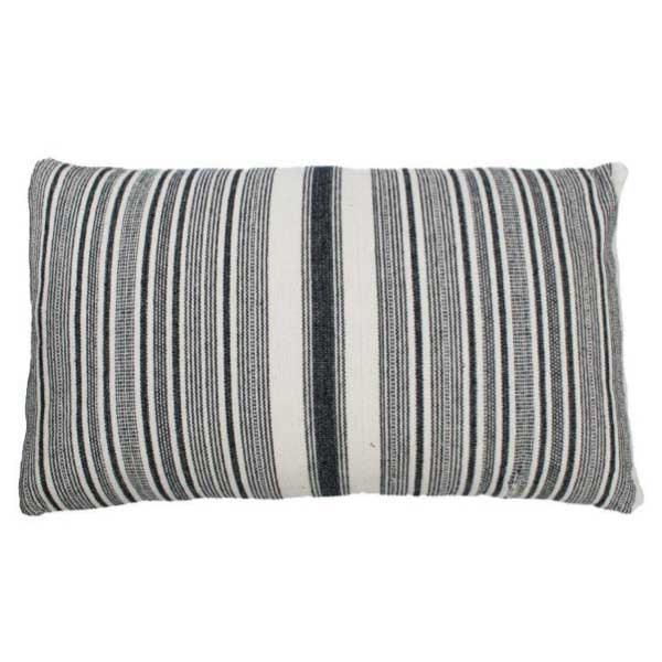 Kussen Streep blauw-wit 50x30cm