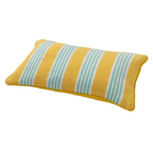 Kussen Stripes lemon 50x30cm zijkant