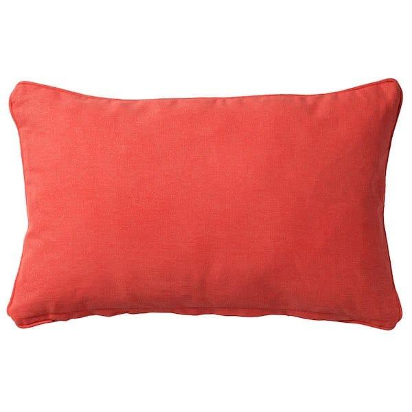 Kussen Stripes rood 50x30cm achterkant