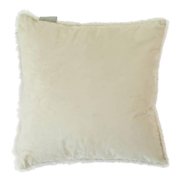 Kussen Teddy beige 45x45cm achterkant