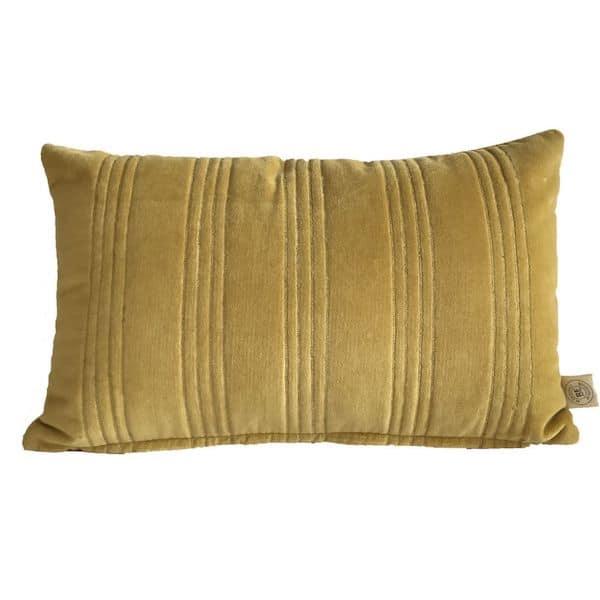 Kussen Velours oker goud 50x30cm