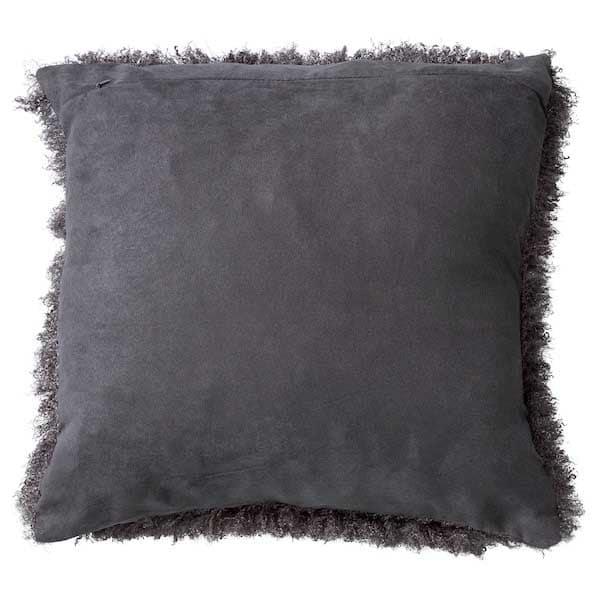 Kussen Woddy donkergrijs 45x45cm achterkant