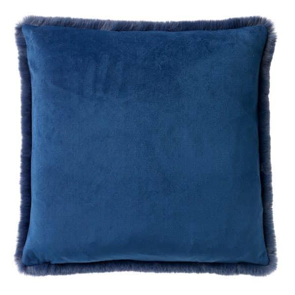 Kussen Zaya donkerblauw achterkant 45x45cm