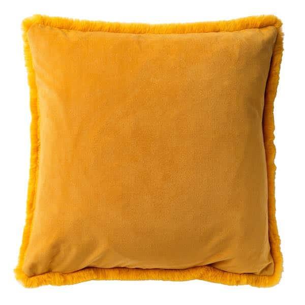 Kussen Zaya mosterd achterkant 45x45cm