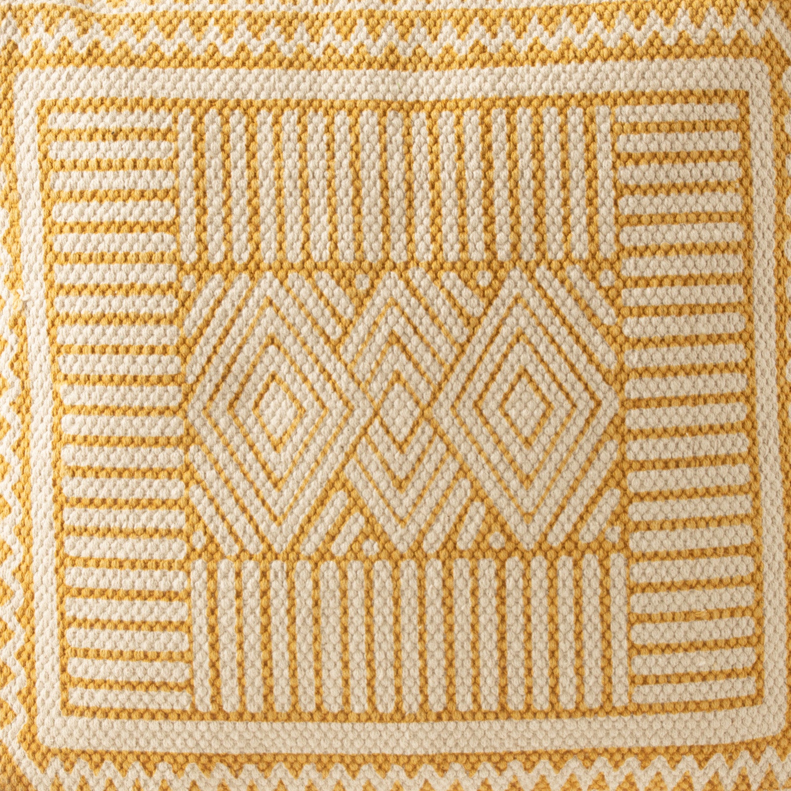 Kussen Bali wit oker 45x45cm