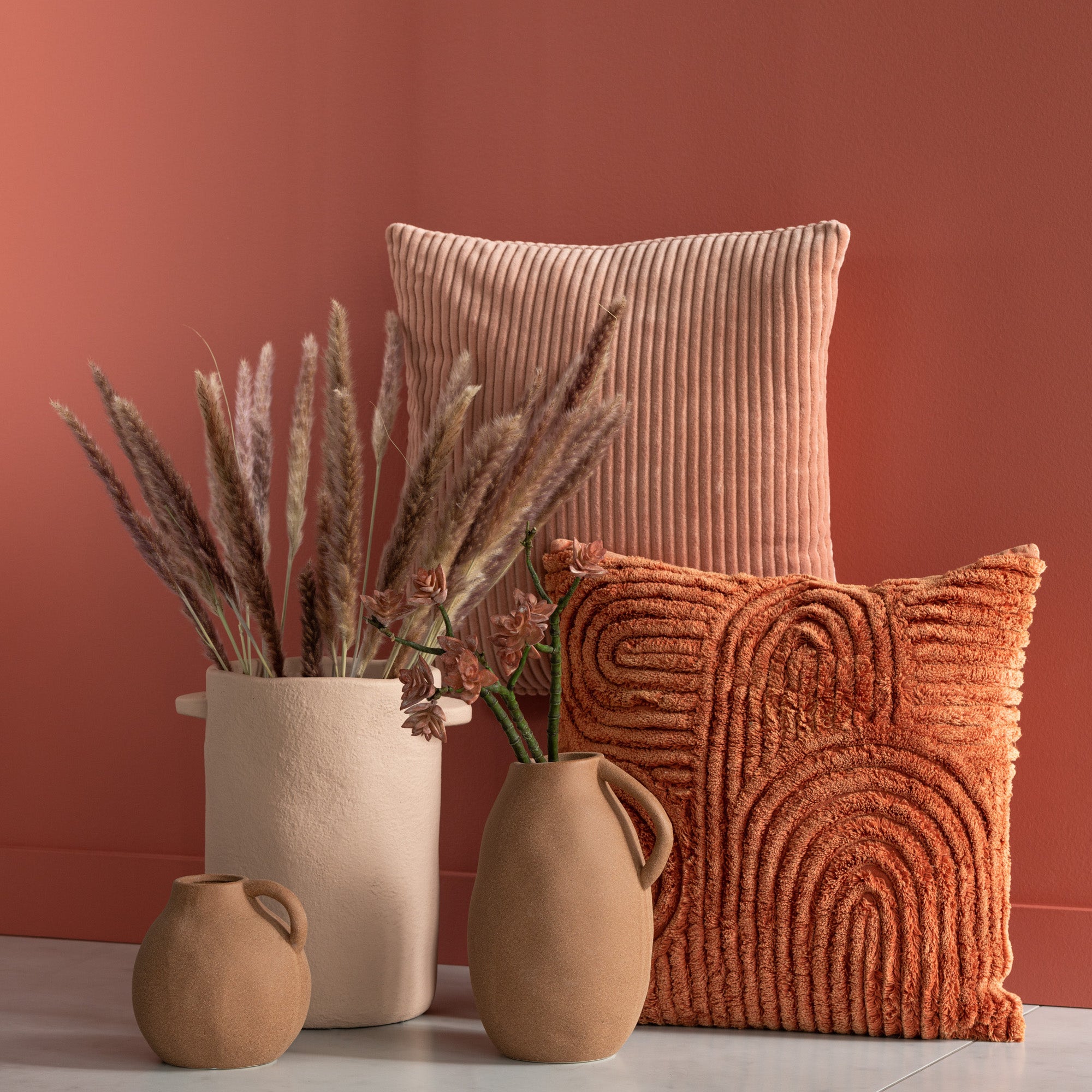 Kussen Boog rood 45x45cm