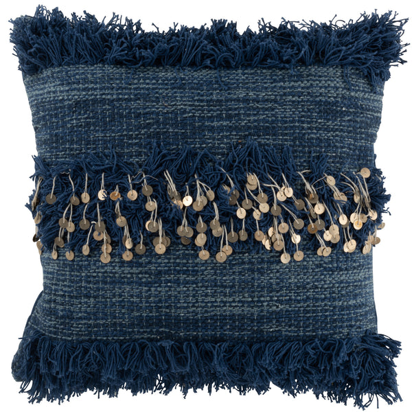 Kussen Boord Spiegel blauw 45x45cm