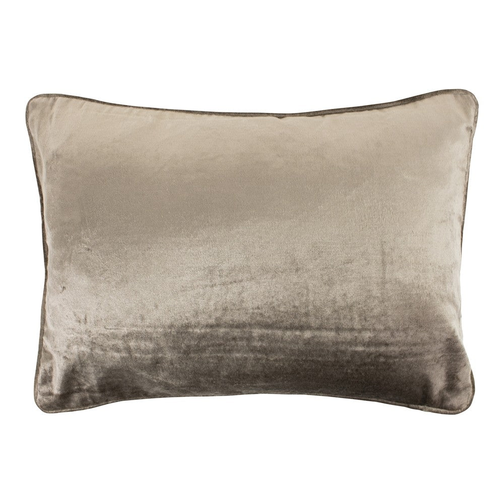Kussen Fluweel taupe 45x35cm