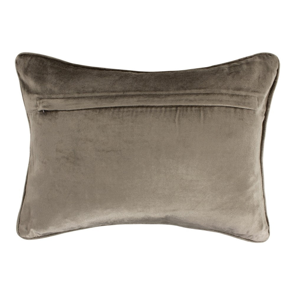 Kussen Fluweel taupe 45x35cm