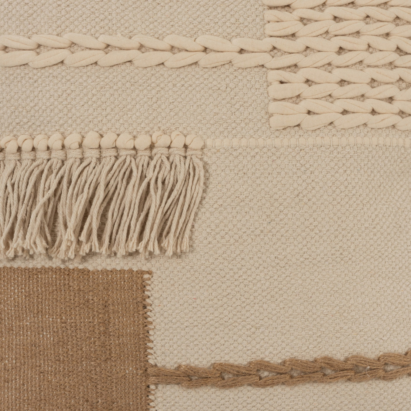 Kussen Franjes beige 45x45cm