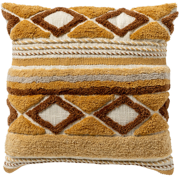 Kussen Gaia tobacco brown 45x45cm