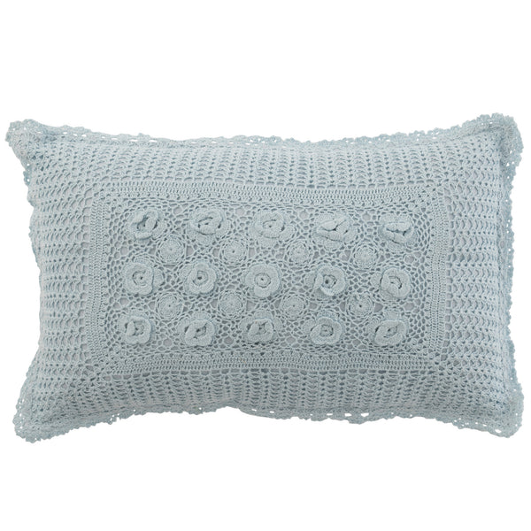 Kussen Kant blauw 50x40cm