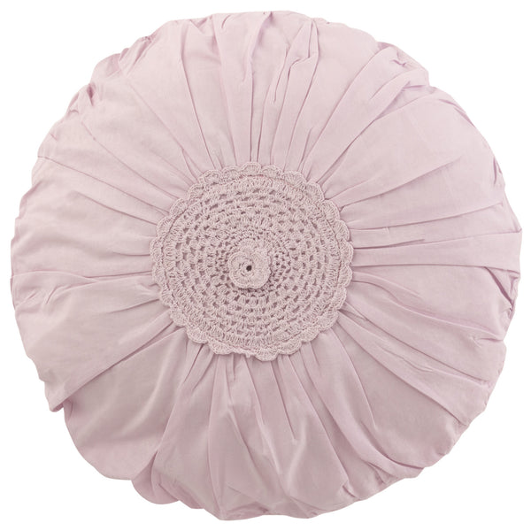Kussen Kant violet rond 40x40cm