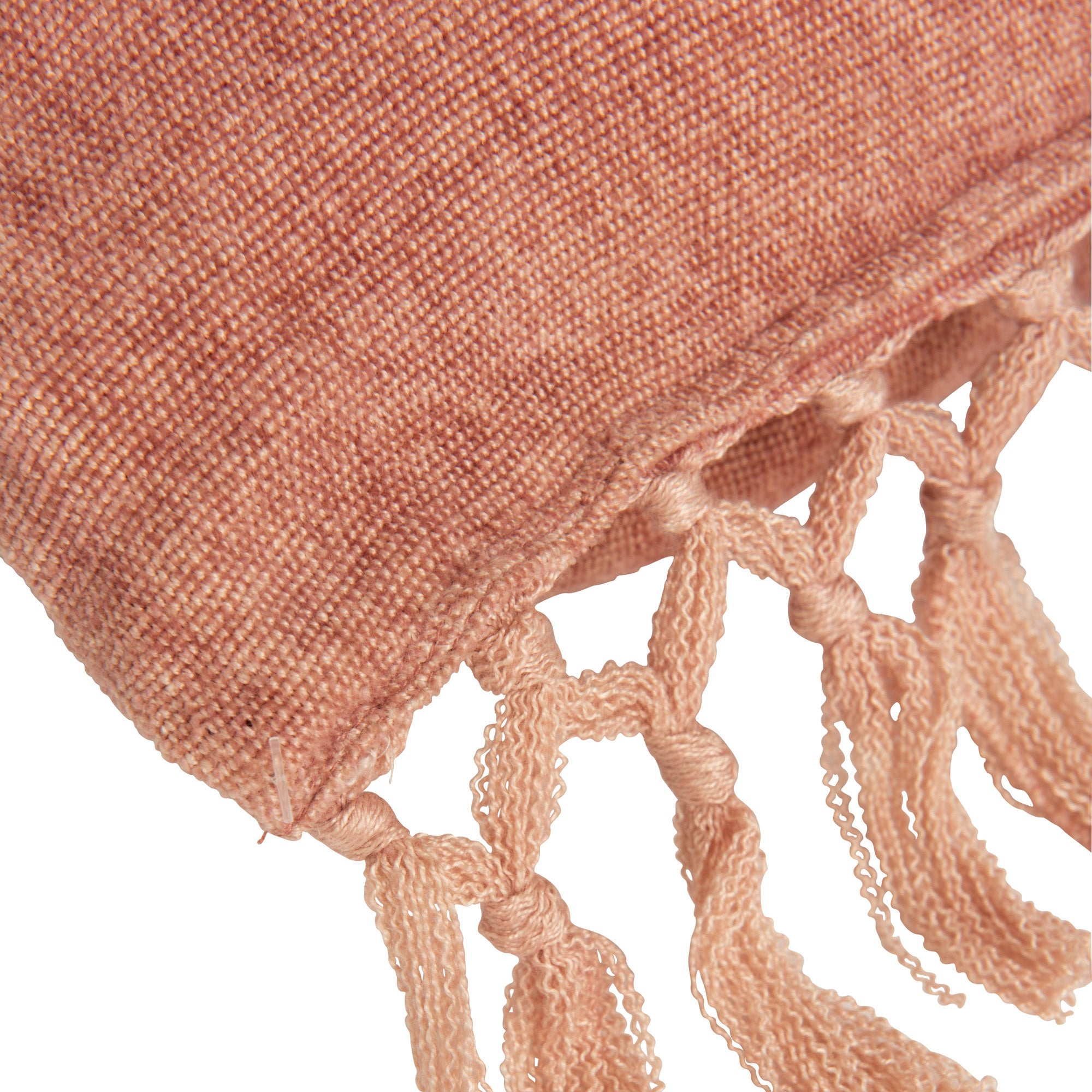 Kussen Kwast Viscose oranje roze 45x45cm