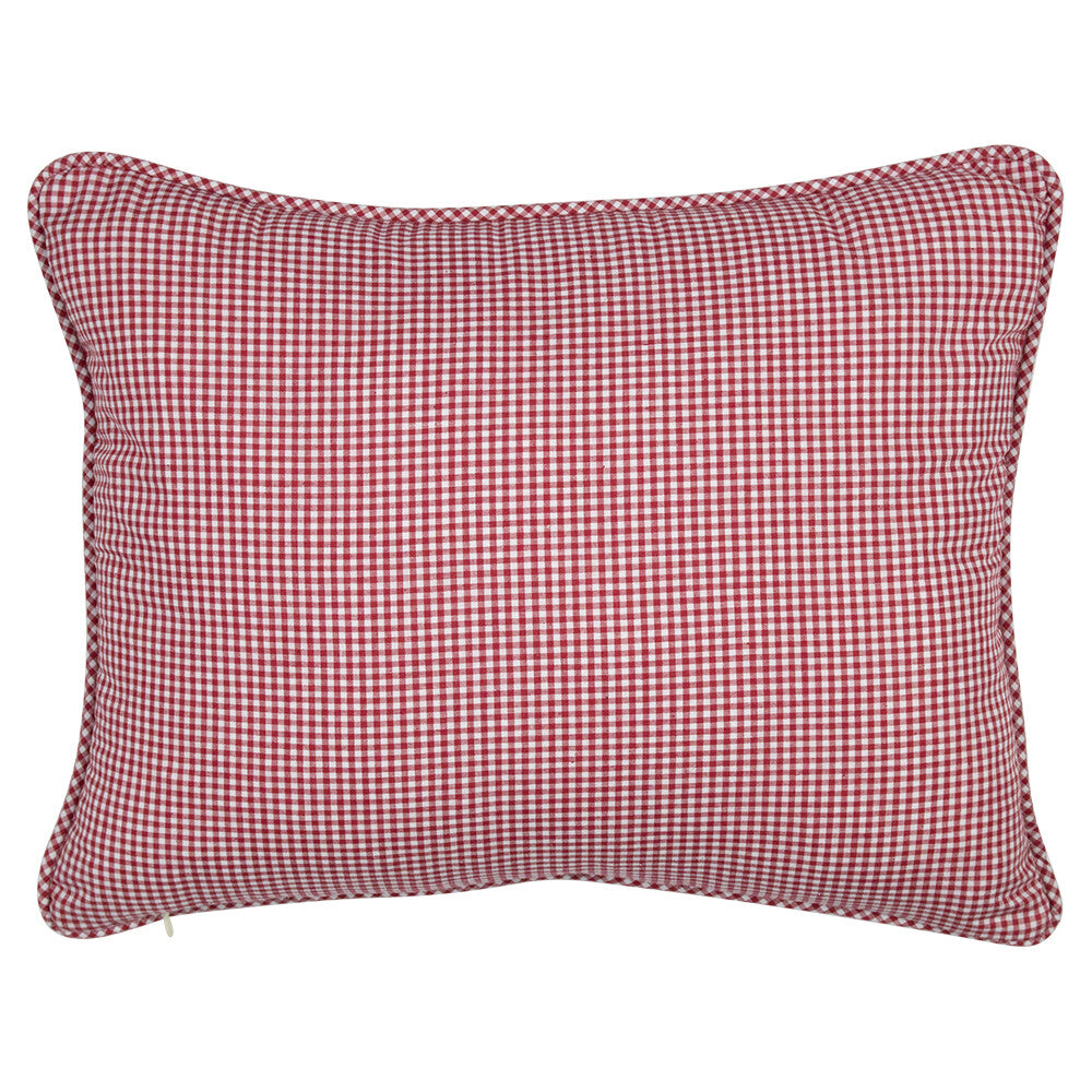 Kussen Ruit donkerrood 45x35cm